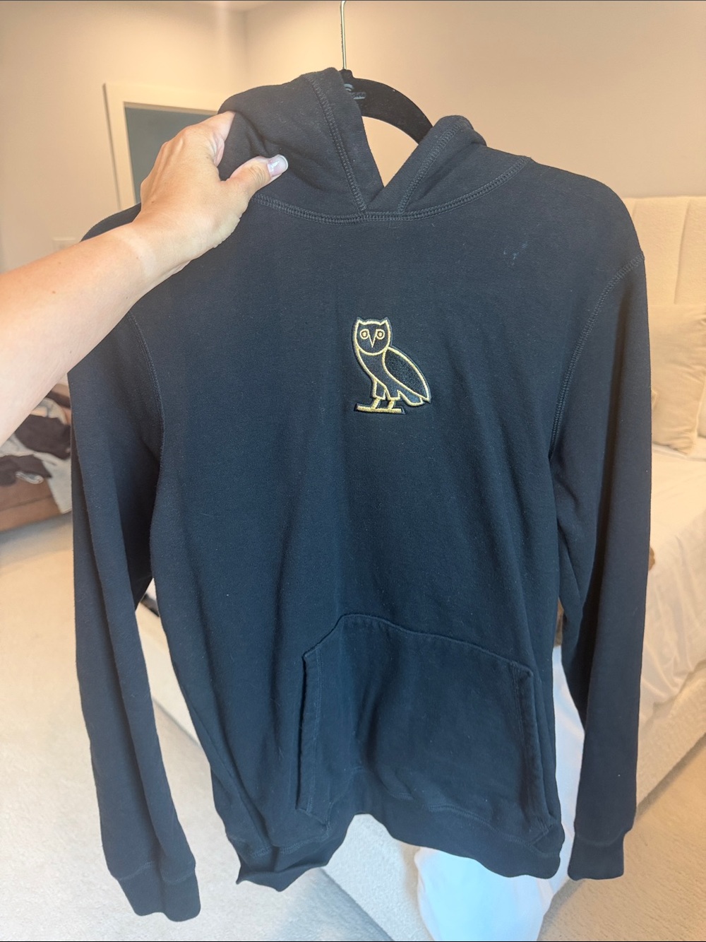 OVO Black Hoodie with Gold Owl Logo